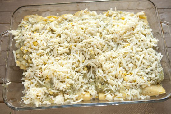 baked Vegetarian Green Chile Enchiladas