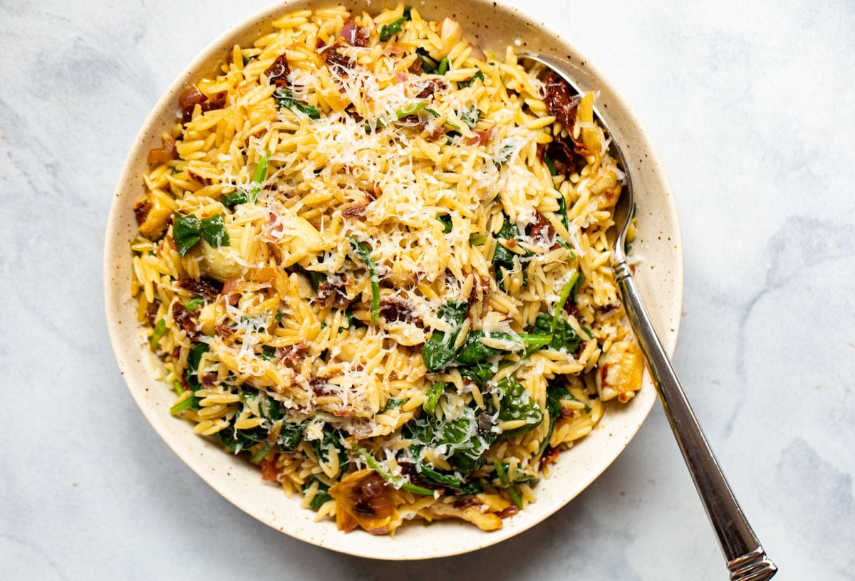 Artichoke Spinach Orzo-image