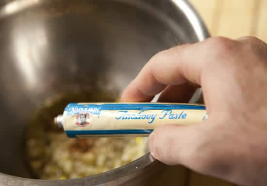 Making the base for Puttanesca Sauce