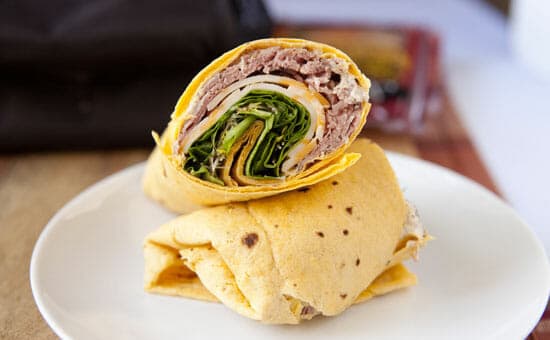 Great lunch! Horseradish Roast Beef Wrap from Macheesmo