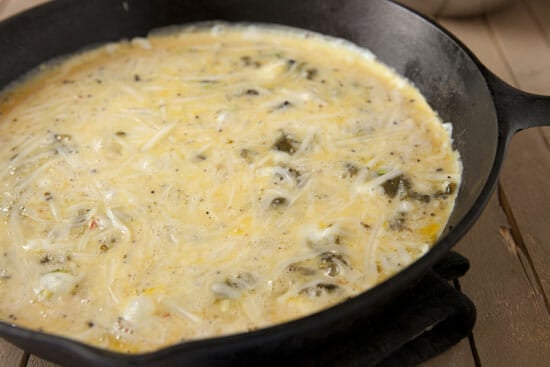 Don't forget the cheese - Chile Frittata