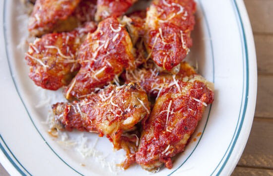Spicy. Savory. Perfect. Spicy Baked Parmesan Wings ~ Macheesmo
