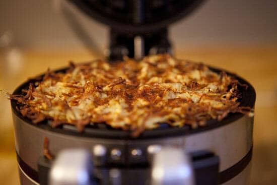 Flipped and cooked - Waffle Maker Hash Browns