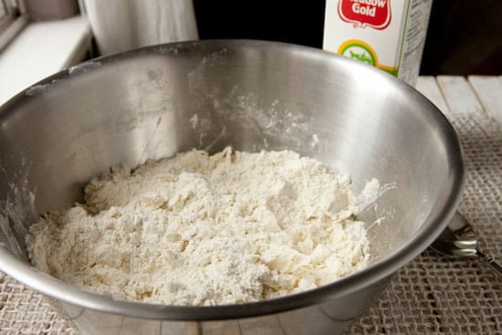 Starting the biscuits for Biscuits and Red Eye Gravy