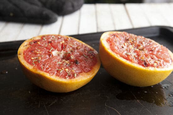 Broiled Grapefruit after a quick broil.