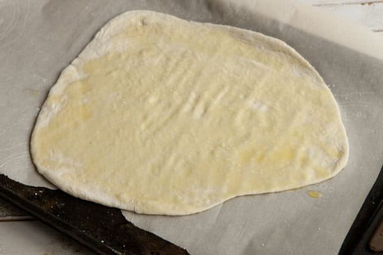 Rolled out and oiled - Fig Flatbread