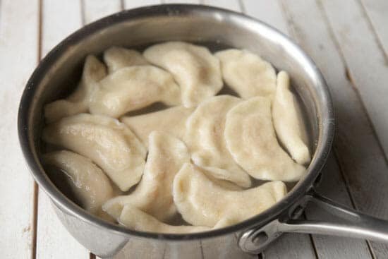 A quick boil -Sweet Potato Pierogi