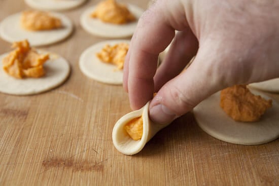 Don't overfill the Sweet Potato Pierogi