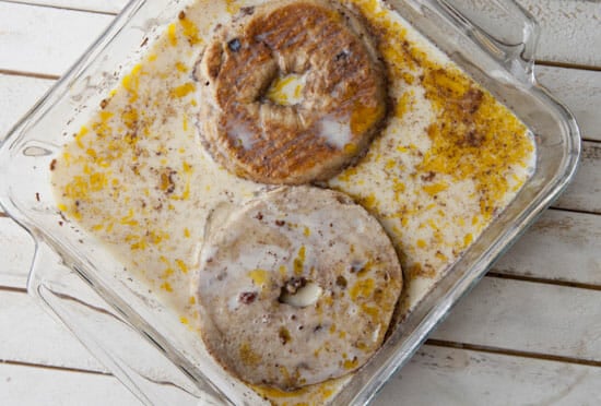 A long soak - Bagel French Toast