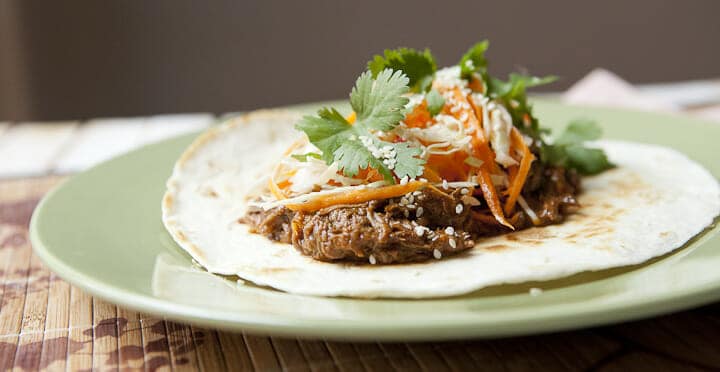 Slow Cooker Korean Beef Tacos