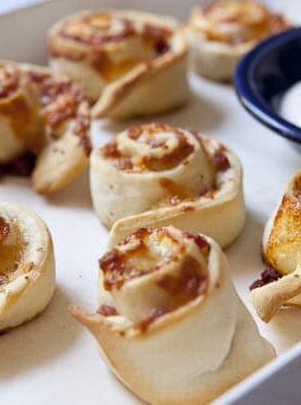 Chancey's Crusties are a classic late night snack near Radford University. This is my take on their most popular pizza roll. They are called Crusties because the cheese bakes on the bottom and gets crispy!