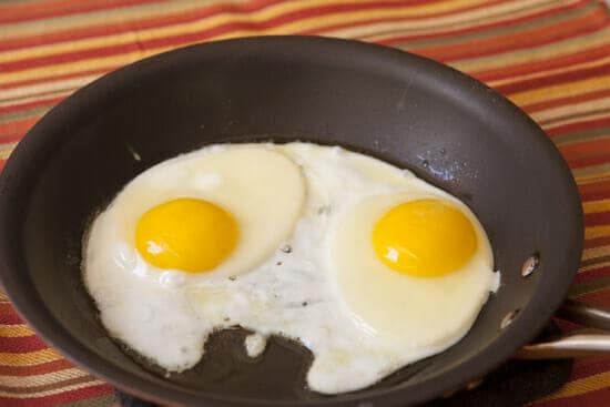 Perfect eggs for Quesadilla Benedicts