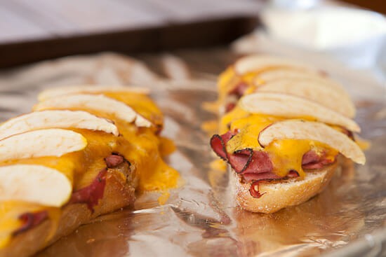 A quick bake for the Open Faced Pastrami Sandwich