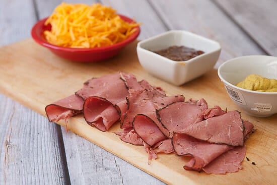 Fixins for the Open Faced Pastrami Sandwich