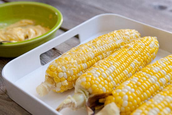 The secret ingredient to grilled elote corn.