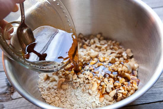 Mixing Maple Granola