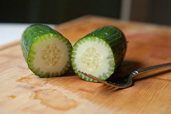 Cucumber preparation method.