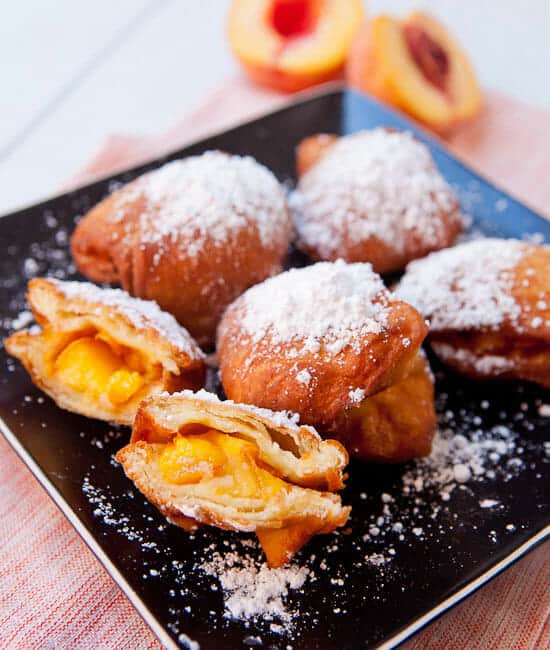 Peach Beignets - Macheesmo