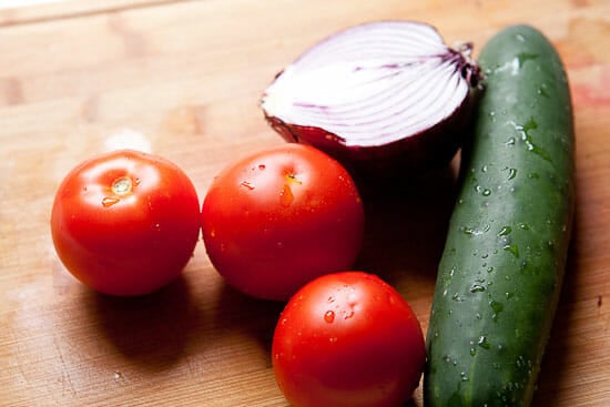 tomato salad veggies