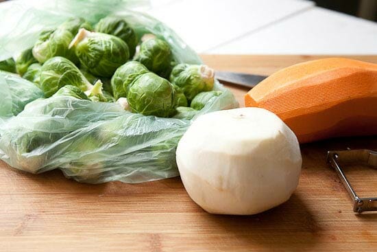 The Veg basics for Brussels Sprout Hash