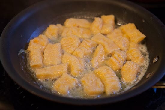 Saucing gnocchi - Butternut Squash Gnocchi