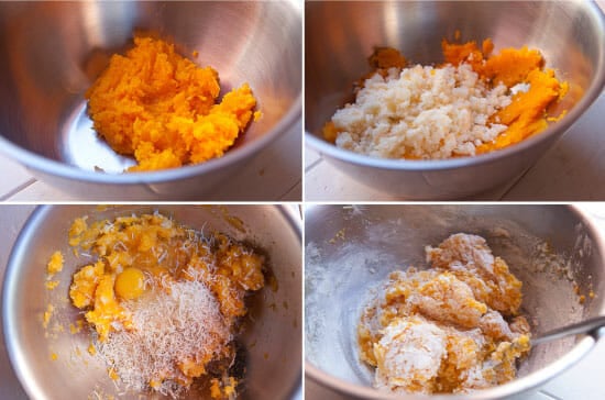 Making gnocchi dough - Butternut Squash Gnocchi