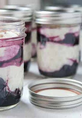 Homemade fruit on the bottom yogurt jars via Macheesmo