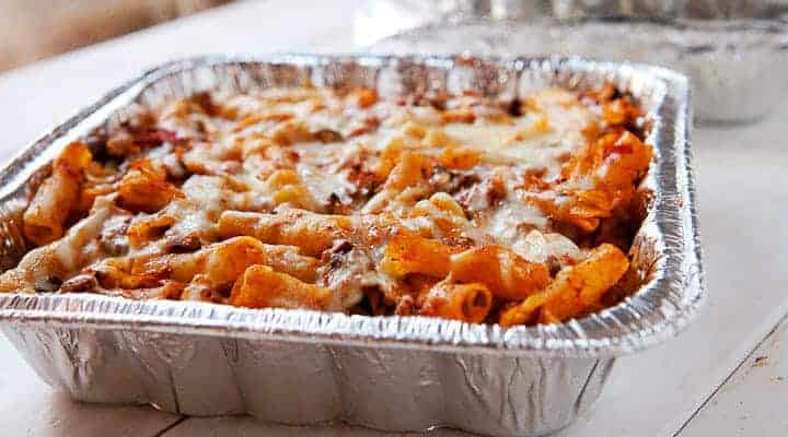 Freezing Baked Ziti: A great freezer casserole of ziti pasta with meat sauce and lots of cheese. A great winter meal that freezes perfectly!