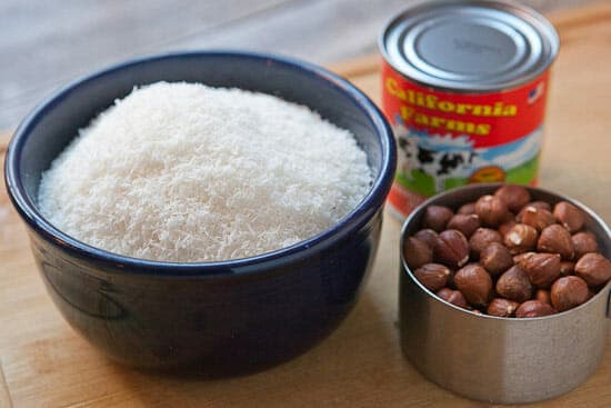 Basic ingredients for Hazelnut Macaroons