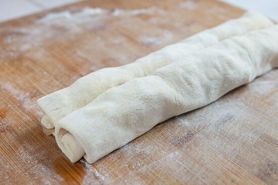 Puff pastry palmiers shaped.