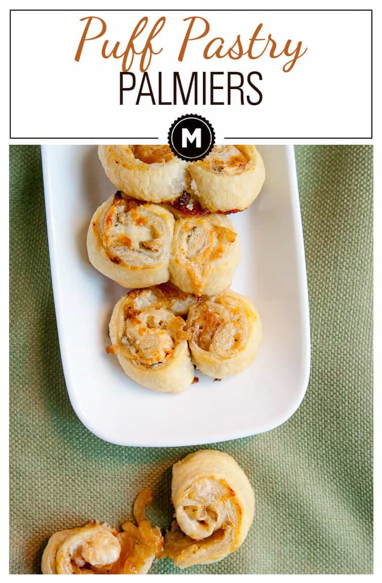 Puff Pastry Palmiers: A super easy 3 ingredient appetizer that has fantastic flavors and is easy to eat while socializing!