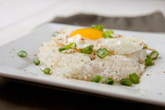 How to Make Crispy Rice Egg on top