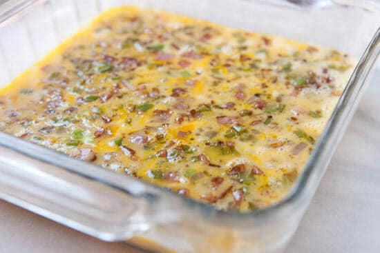 Baking breakfast sliders.