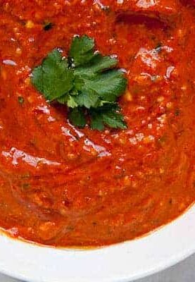Spicy Romesco Sauce: This simple no-cook sauce is good on almost any savory dish, from roast chicken to grilled pork to simple pasta. It's a great way to kick up the flavors on your dinner!