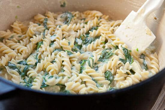 Spinach artichoke pasta.