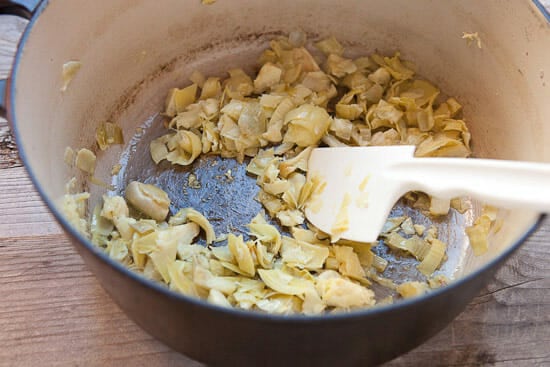 Artichokes browning.