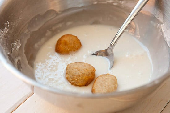 Glazing homemade donut holes - 30 minute donut hole recipe