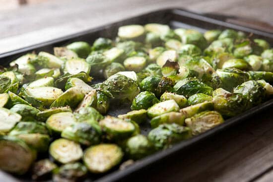 Roasted sprouts.