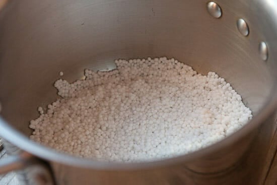  Tapioca soaking.