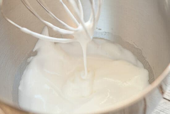 whipped egg whites.