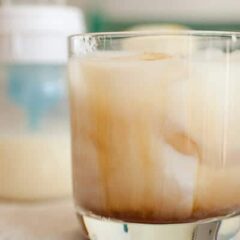 If you happen to find yourself in a house with a newborn who can't keep up with the breast milk supply, don't let it go to waste! Make cocktails!