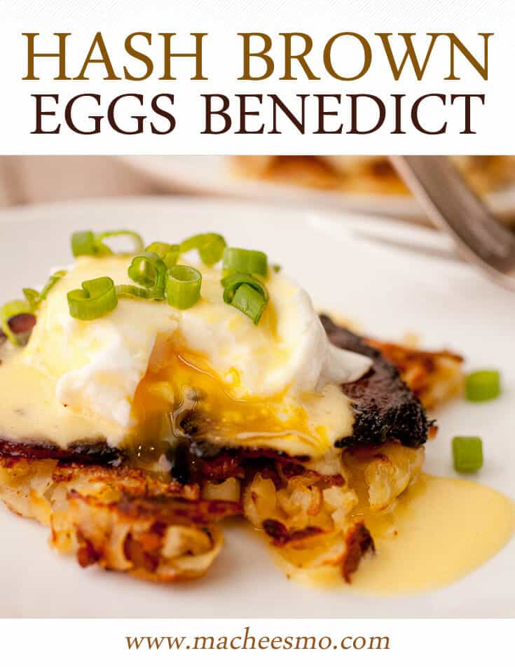 Hash Brown Benedict with browned potatoes, seared ham, a perfectly poached egg, and a lemon hollandaise sauce! The perfect brunch dish in my opinion!