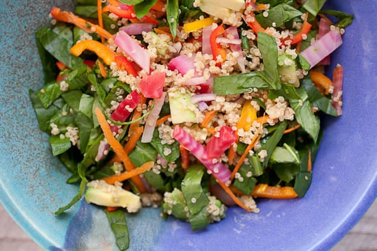 Quinoa spinach salad.