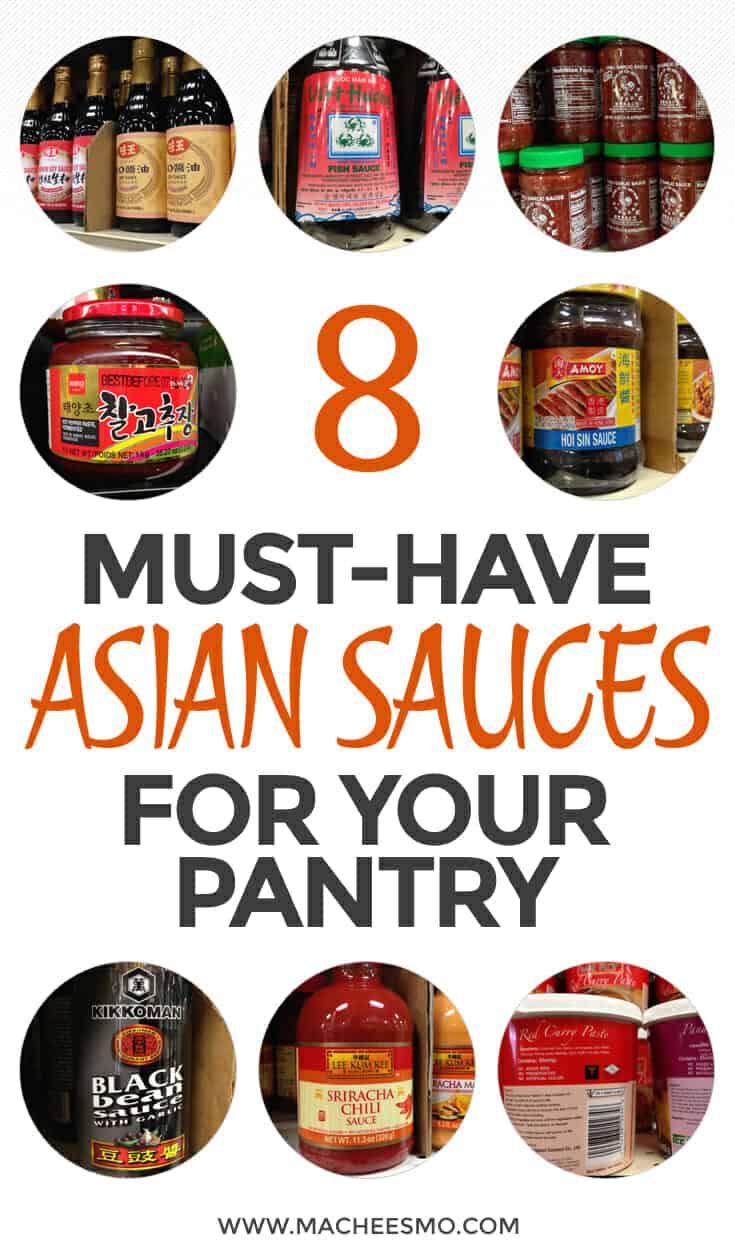 Eight Essential Asian Sauces that every pantry should have. You can make a huge variety of Asian dishes and spice up your normal cooking with these common eight sauces!
