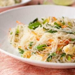 Cold Rice Noodle Salad - This is such a great cold salad, perfect for summer lunches or a weekend picnic. I like to add some browned crumbled tofu to mine and loads of fresh veggies and herbs.