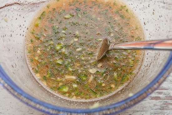 Cold rice noodle salad dressing.