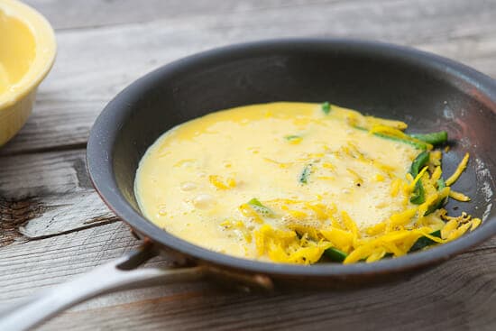 Golden beet omelet.