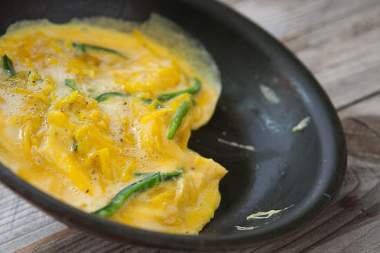 Golden beet omelet.