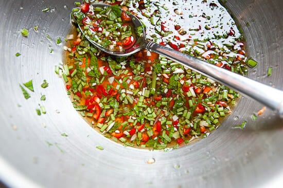 Fish sauce dressing.