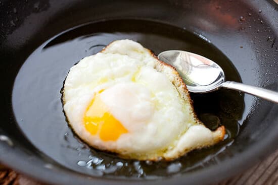 Crispy fried egg.